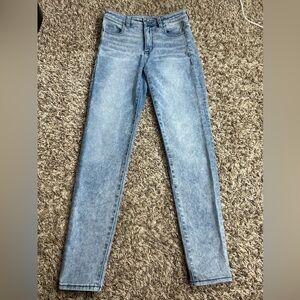 American Eagle Super Hi-Rise Jegging Light Acid Wash Jeans Sz 4